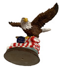 American Bald Eagle Flag Figurine 5  X 6  United States 4th July Patriotic