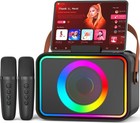 Karaoke Machine portable Bluetooth Speaker With 2 Wireless Microphone For Adu   