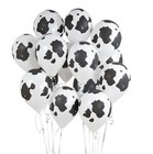 12 Pack Cow Print Balloons 12  Farm Party Decorating Barnyard Theme Heifer Black