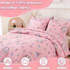 Full Comforter Set For Girls Pink Unicorn Rainbow Themed Bedding 3 Pieces   S   