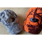 2 Mossy Oak Hats Logo Hunter Orange Camo Mens Cap Cap Adjustable Lot Of 2 Two