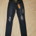 Levi s Women s Skinny Jeans Mid Rise Distressed Blue Medium Wash Slim Fit