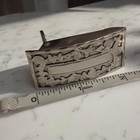 Vintage Hand Carved Mexican Belt Buckel Sterling Silver