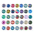 50pcs Flatback Printed Glass Half Round dome Cabochons Diy Pendants Making 25mm