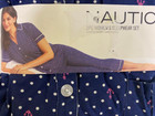 Nautica Womens Anchors  Pajama 2 Piece Set Navy X-large  1036 