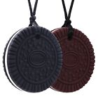 Chew Necklaces For Sensory Kids  2 Pack Silicone Chewy Necklace Sensory Toys