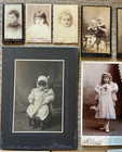 Lot 12 Vintage Antique Cdvs cabinet Cards cdvs photos 1890s girls men victorian