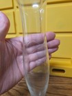 Elegant Vintage Fkower Etched Clear Glass Vase