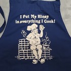 Vtg Rick   s Apron Blue I Put My Hiney In Everything I Cook Chef Made In Usa 70s
