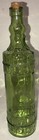Holiday Xmas Glass Decorating Bottle 12 25    Tall Green W Cork Raised Design New