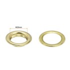Grommet Eyelet Kit 20pcs  25mm Inner Dia  Gold