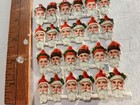 24 Small Wonderful Antique Victorian Die-cuts  Santa Claus Faces  Fabulous 