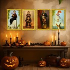 Halloween Decorations Haunted Mansion Wall 8 X 12 Inches  4pk-haunted