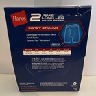 Hanes Cool Dri Men   s Tagless Long Leg Boxer Briefs 2-pack Xl Black