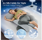 Cooling Pregnancy Pillow For Sleeping  U Shaped Full Body Maternity Pillow