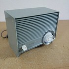 Vintage Sears Silvertone Tube Radio Model 8000 Gray Hard Plastic  Tested   Works