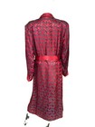 Vintage Gimbel Brothers State-o-maine Reversible Silk Robe Belted Men s L Red