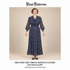 1930s Chic Frock Dress Sewing Pattern Bust 44 Vintage Past Patterns 6359