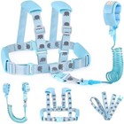 Toddler Leash Anti Lost Wrist Link For Kids Safety Walking Harness Blue Set
