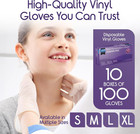 Stretch Vinyl Exam Gloves   The Original Quality Disposable Latex Free Medical G