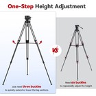 74 8in Video Tripod With Fluid Head For Dslr  Professional Cameras  33lbs