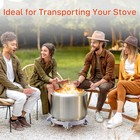 Heavy-duty 55 Gal Drum Dolly  1250 Lb Capacity  Silver 12-gauge Steel  5 Wheels