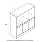 Basic 6 Cube Storage Organizer Bookcase Storage With Bins  Dark Walnut