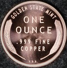 1 Oz Lincoln Wheat Cent Design  999 Fine Copper Round Bu