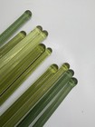 Lot Of 10 Art Glass Swizzle Sticks Vintage Stirrers Shades Of Green 6 Inch