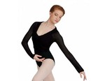 Capezio Crop Wrap Sweater Black Ck1000w Ladies Sizes Openweave