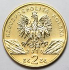 2010 Poland 2 Zlotys Lesser Horseshoe Bat Coin - Raw - Rhinolophus Hipposideros