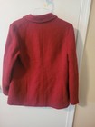J Jill Women s Blazer  Dark Red Wool Blend Tweed Button-up Lined Jacket Medium