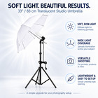 2 Pack 33  White Translucent Photography Umbrellas Studio Flash Light Diffusers