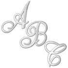 Iron On Script Letter Patches  Embroidered Monogram Letters  3 Colors Usa Seller