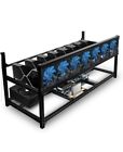 Kingwin Kc-8gpu Open Air Case Stackable Black Aluminum Mining Rig Case