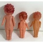 Vintage Set Of 3 Kewpie Style Celluloid Dolls Made In Japan Retro Carnival Toy
