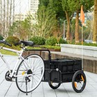 Aosom Bike Cargo Trailer  Bicycle Trailer Wagon Cart With Removable Storage Box