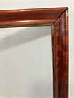 Vintage 40s 1  Wide Curly Cherry Wood W Gilt Picture Frame W Glass Fits 10x14 
