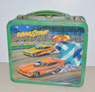 Vintage 1970s Drag Strip Lunch Box Aladdin No Thermos Metal Dragsters Funny Cars