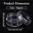 10 Gram 20 Count Sample Containers  Small Plastic Containers With Lids  Empty   