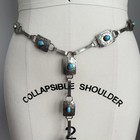 Vintage Navajo Sterling Silver And Turquoise Concho Link Belt