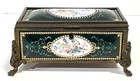 Antique 19th Century French Enamel And Bronze Jewelry Casket Box