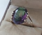 Vintage Ring Sterling Silver 925 Size 9 Weight 4 1 G  Mystic Topaz 