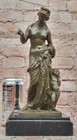 Signed Original Jean Patoue Venus With Cupid Bronze Sculpture Hand Made Decor