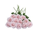 12pcs Real Touch Artificial Roses - Long Stem Silk Flowers For Wedding  Party  