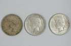 1904  1923  1921  1921 Au Liberty  O Morgan Peace Silver Dollars
