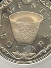 1985 British Virgin Islands  20 Silver Proof Coin  5677 Oz Porcelain Cup