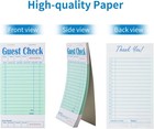 Zparik 4 Pack Green Guest Checks Books For Servers Server Note 4pcs  