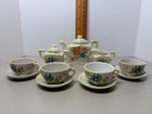 Vintage Child s Toy Tea Set   Occupied Japan   Floral Lusterware   Complete