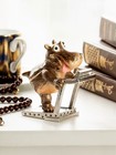 Keren Kopal Hippopotamus Running Trinket Box Decorated With Austrian Crystals